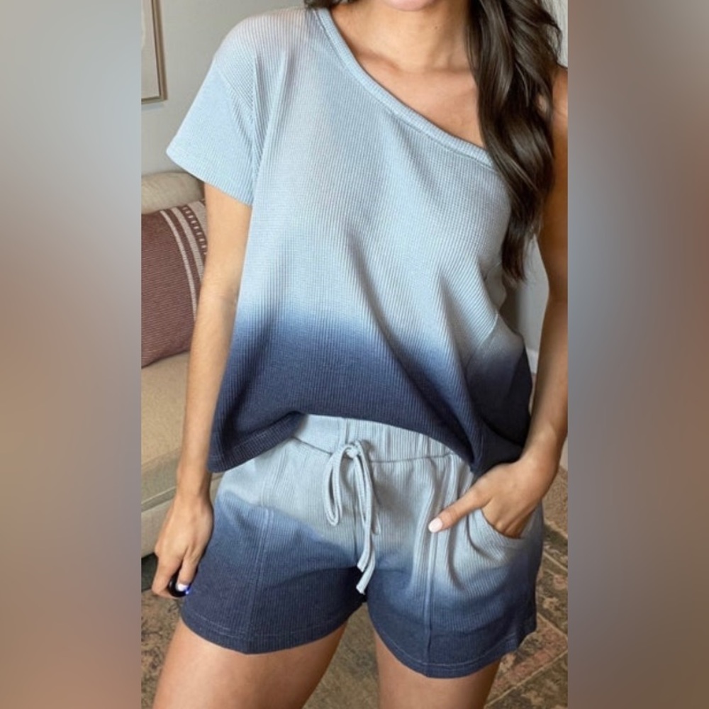 Umgee one shoulder tie dye matching outfit size medium